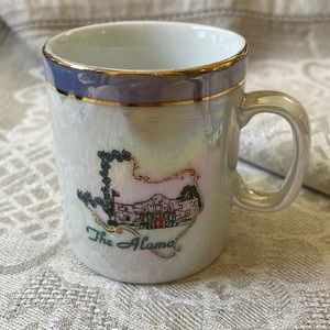 Vintage luster porcelain The Alamo demitasse mug cup